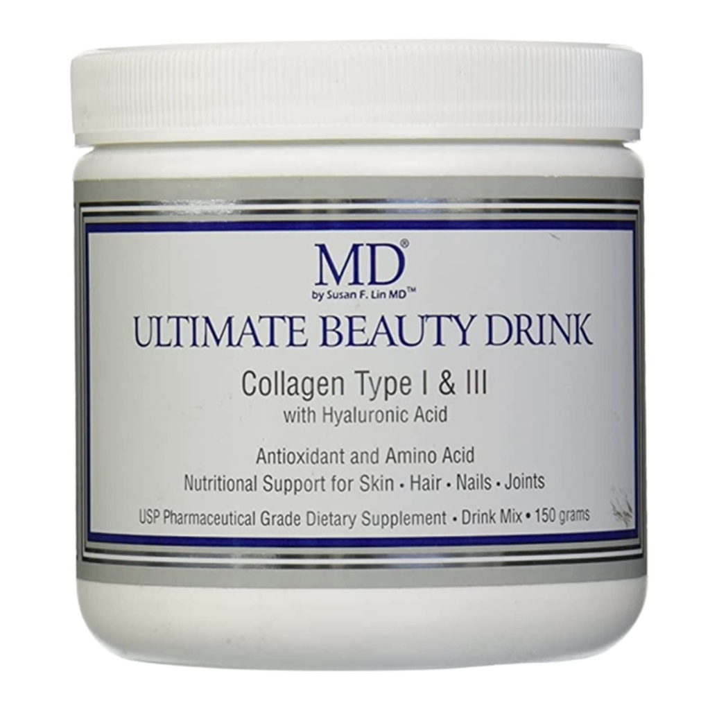 MD Ultimate Beauty Drink Powder CollagenType I & III Beeg 124; Collagen Kosttilskud med antioxidanter Beeg 124; Giver ernæringsmæssig støtte til hud, hår, negle, jokes