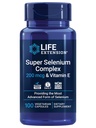 Life Extension Super Selenium Complex, 200 mcg - 3 former for Selenium, E-vitamin - Cellular Health & Longevity Support - Gluten- Free, Non- GMO, Vegetar, 1 daglige - 100 kapsler