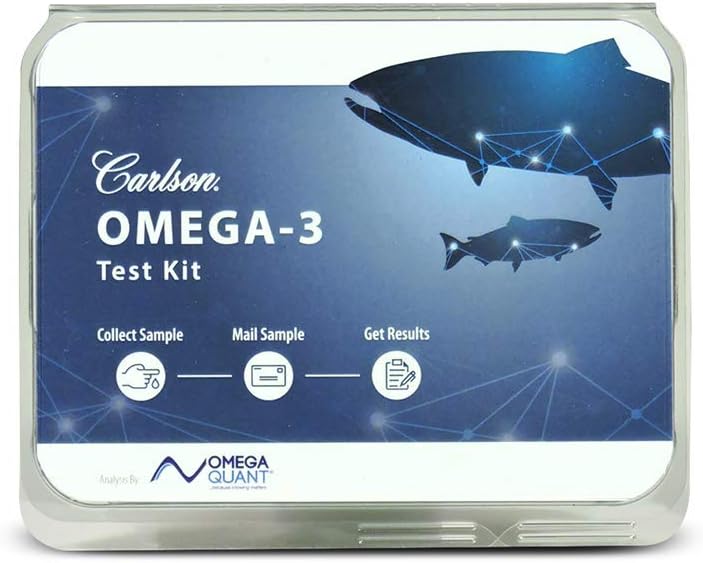 Carlson Omega-3 Test Kit, Omega-3 Index Home Testing Kit, Measures EPA & DHA Nivels, 1 Kit