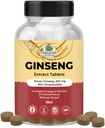 Amazing Botanicals Panax Ginseng Extract Tablets - 200mg Meget Potent 80% Ginsenosider til Energi & Afslapning - Natural Herbal Supplement til Kognitiv Booster - 30 tabletter