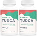 TUDCA Lever Supplements 1000 mg- Bile Salte til lever Rengøring Detox- Milk Thistle Herbal Blend med Fulvic og Humic Acid til lever, fordøjelsessygdomme, 120 Veganske kapsler