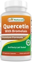 Bedste Naturals Quercetin med bromelain Veggie Capsule - 800 mg Quercetin & 165 mg bromelain (2400 GDU / g), 120 Tæl
