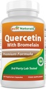 Bedste Naturals Quercetin med bromelain Veggie Capsule - 800 mg Quercetin & 165 mg bromelain (2400 GDU / g), 120 Tæl