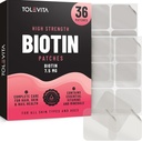 Biotin Patches - 36 Pcs ttesmå 124; 7, 5 mg Biotin med essentielle Vitamin & Min; 124; Understøtter sundt hår, stærke negle & Radiant Skin Note 124; Easy- to- brug for skønhed og aktive livsstil