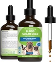 Pet Wellbeing - Blood Sugar Gold Værdi størrelse for hunde & katte - Naturlig støtte til sunde blodsukkerniveauer i din Pet med Diabetes - 4 oz (118ml)