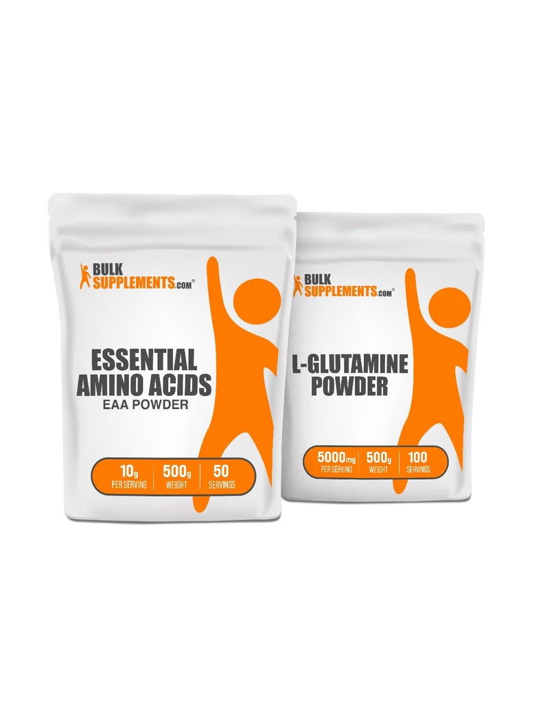 BulkSupplements EAA Powder 500g + L- Glutamin 500g Bundle
