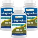 Bedste Naturals L- Tryptophan 500 mg 120 kapsler (120 Tæl (pakning med 3))