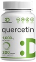 Quercetin 1.000mg per servering, 300 kapsler - Sunde immunsupporttilskud, højbiotilgængelige flavonoider, Natural Antioxidant - Non- GMO, Soy Free, No Gluten