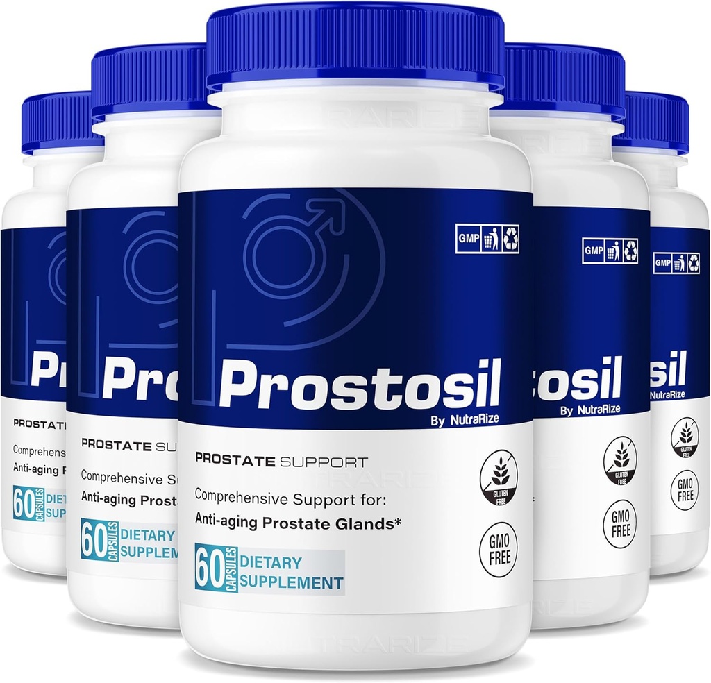 (5 Pack) Prostosil kapsler, All Natural Formel For Prostata Health Support, Maksimum Strength Herbal Supplement for Control og Samlet Sundhed, Prosto Sil Vitamin Pills Official anmeldelse (300 Kapsler)