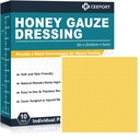 Manuka Honning Gauze Sår Klædning 2 "x 2", 10 Pack Manuka Honning Sår Pads, Medical Grade Honning Bandages til Sår Care, Honning Patch for Hurtigere Healing fra Burns, Abrasions, Cuts og skalder