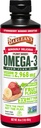 Barlean 's Vegan Omega 3 6 9 Flaxseed Oil Liquid Supplement, Jordbær Banana Smoothie, Hør Frø Olie med 2,968 mg ALA Fedtsyre, Non- GMO og Gluten Free, 16 oz