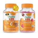 Lifeable C-vitamin Kids + calcium med D-vitamin Kids, Gummies Bundle - Great Tasting, Vitamin Supplement, Gluten Free, GMO Free, Chewable Gummy