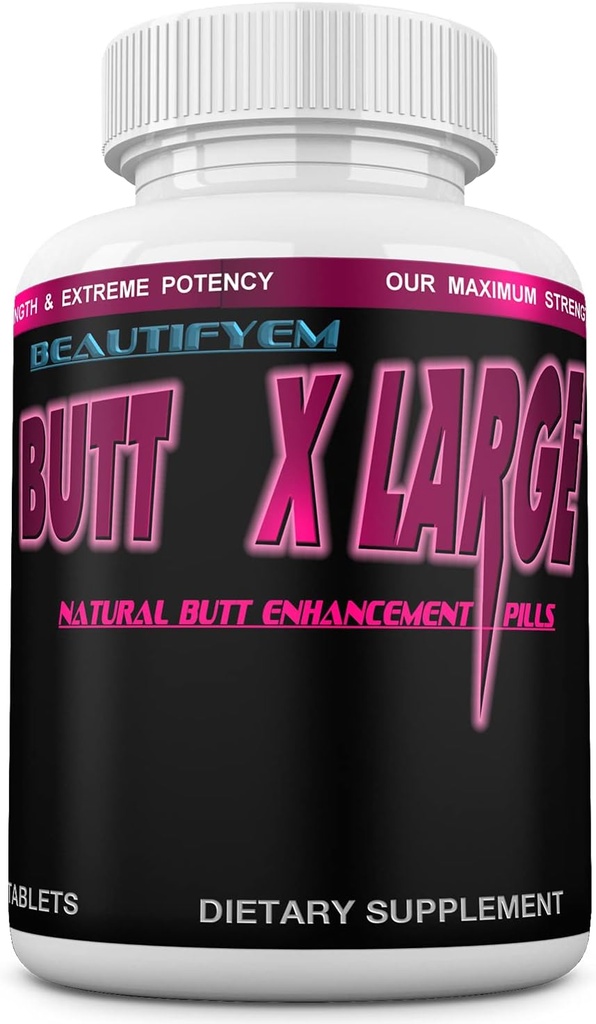 Butt X-Large Butt Enlargement, Booty Enhancement. Butt Enhancer Pills. Natural Bigger Glutes. 1 Month Supply