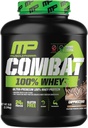 MusclePharm Combat 100% Whey Protein Powder, Cappuccino Flavor, Hurtig Inddrivelse & Muscle Gain med Whey Protein Isolate, High Protein Powder for kvinder & mænd, Gluten Free, 5 LB, 70 Servering