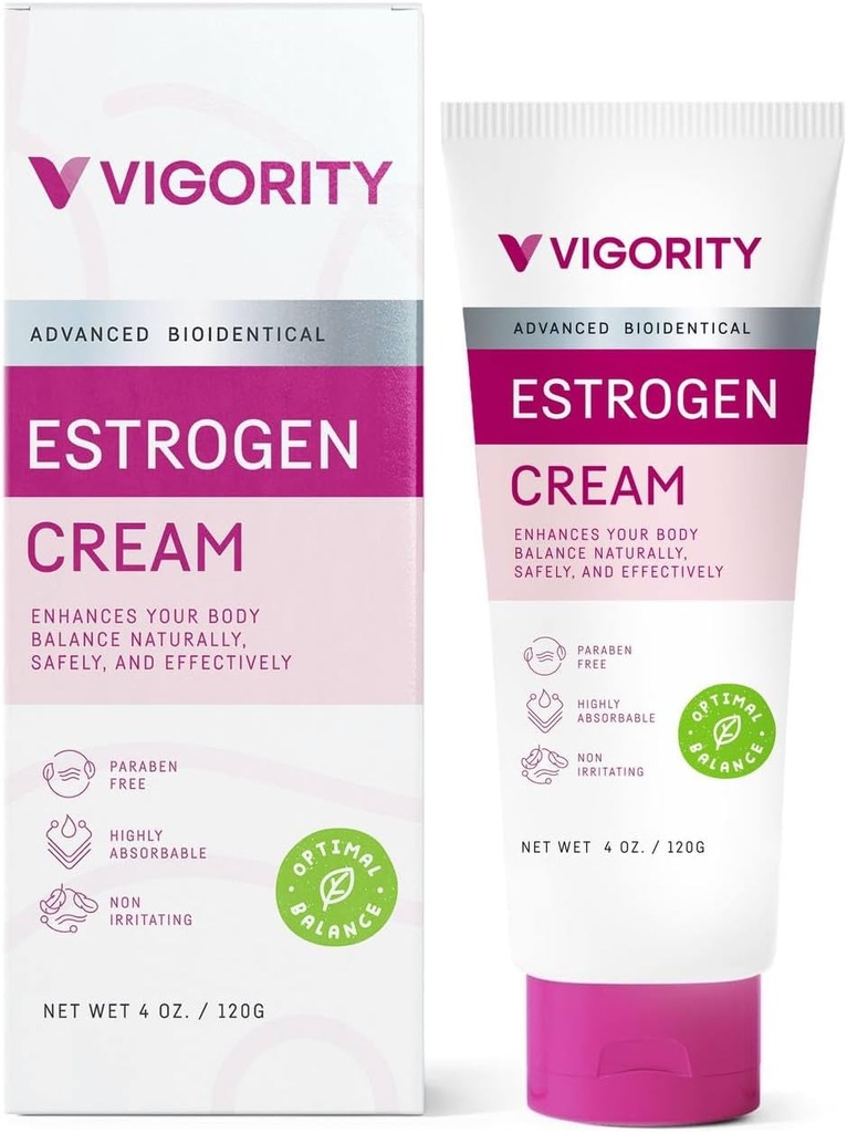 Østrogen Cream til kvinder, naturlige bioidentiske, Hot Flashs Menopause Relief, Østrogen Cream med Wild Yam, Menstruel Cycle & Body Balance Support, Hjælper Reducere Hot Flashs, Paraben- Free, Vegan, 3-måned Tilgang (4 Oz)
