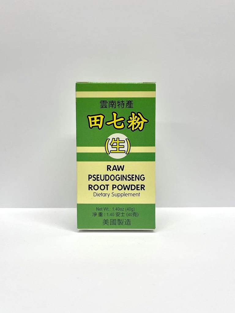 Raw Pseudoginseng Root Powder Herbal Supplement Hjælper til fremme af et sundt hjerte-kar-system 1.4oz Fremstillet i USA