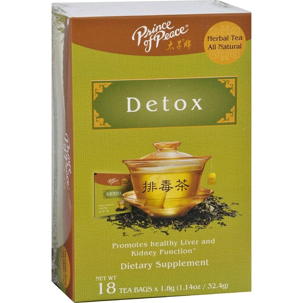 Prince of Peace Herbal Detox Tea - 4 pakke med 18 teposer hver