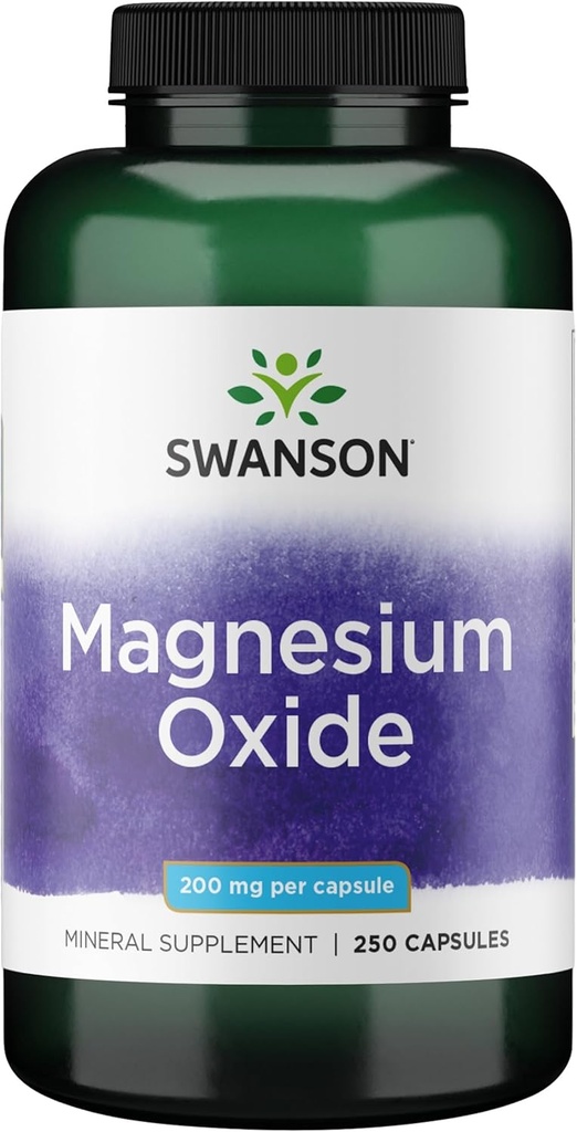 Swanson Magnesium 200 Milligram 250 Kapsler