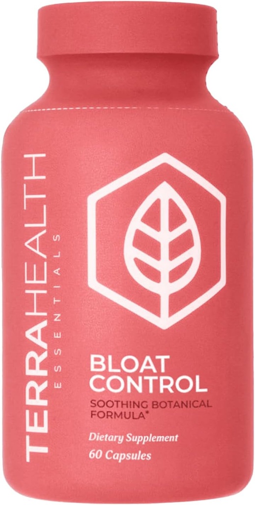 Terra Health Essentials Bloat Control Destination 124; Fast- Actioning No Bloat Relief w / fordøjelsesenzymer, Probiotiske Strops til målrettet anti bloat Support - Lactase, Lipase, Protease & Amylase til fordøjelsessygdomme