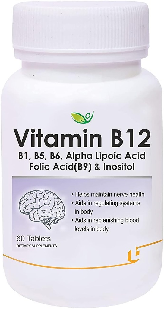 Verem Nutracatic Vitamin B12 med B1, B5, B6, B9 (folinsyre), Alpha Lipoic Acid ALA & Inositol Kosttilskud