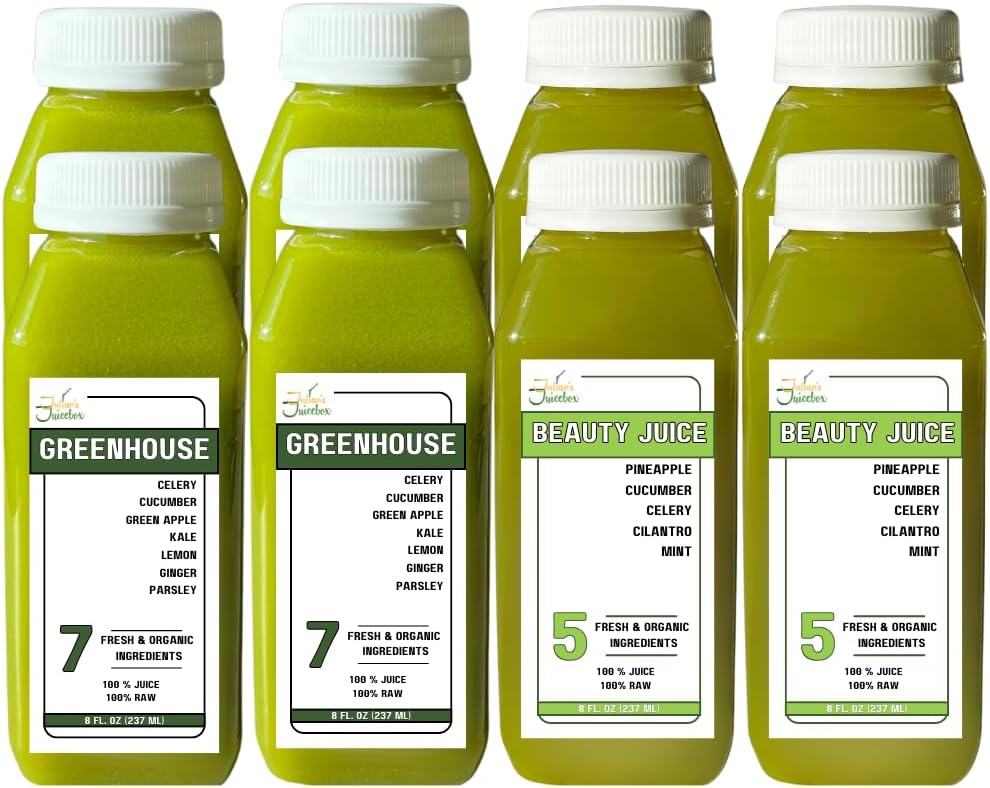 1 Dag Økologisk Rå Lavsukker Juice Rense - tabe vægt, Curve Cravings & Genstart dit system - Great for Kids også!