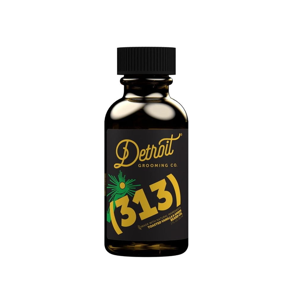Detroit Grooming Beard Oil Removal 124; Hydrating & Nourishing Formel med Sweet Almond & Vitamin E Removal 124; Ristet Vanilla & Amber • 313 Procent (1 oz)