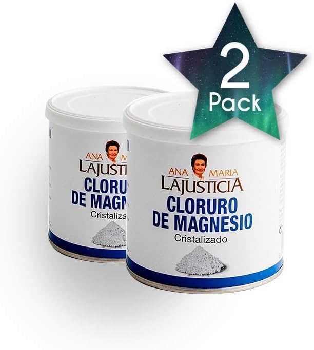 2 Pack Ana Maria LaJusticia Magnesiumchlorid 400g - Ideel til gamle mennesker - Genopret din energi - Supplement - Styrker - Energi - Spanien