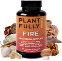 10- in-1 Mushroom Supplement - Lions Mane, Reishi, Cordyceps, Chaga, Tyrkiet Tail, Maitake & Shiitake - Nootrop Complex for Brain Support, Memory, Focus & Energy - 120 Kapsler, Lavet i USA