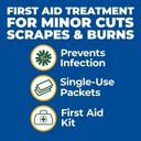 Globe (144 Pakninger) Bacitracin Antibiotisk Zink Salve 0,9g Packet. Førstehjælp til forebyggelse og heling af infektioner til mindre sår, skrammer og forbrændinger.