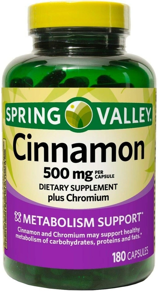 Spring Valley kanel 500 mg metabolismestøtte