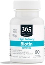 365 af Whole Foods Market, High- Potency Biotin 5000mcg, Vegan, 60 Greve