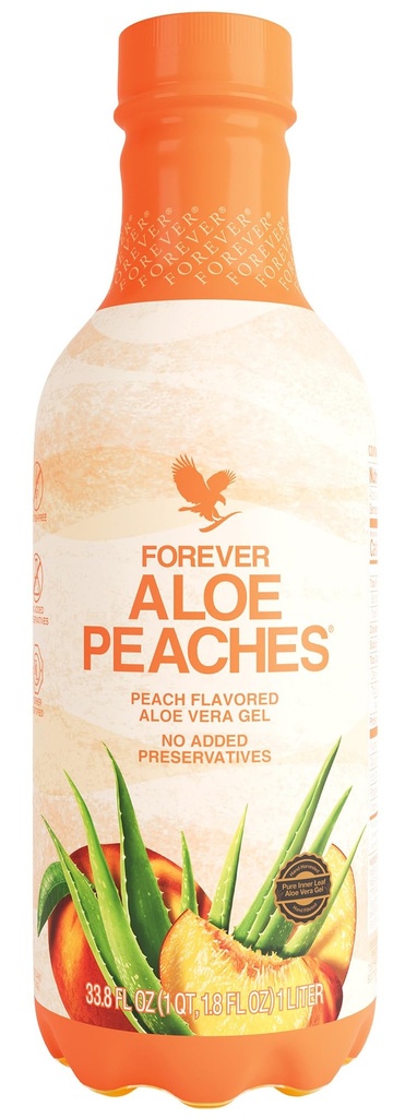 Forever Living - Aloe Ferskner, Pure Aloe med Real Peach Flavor, Understøtter fordøjelse og immunsystem, Vegan og Gluten- Free, 33,8 fl oz, 1 Pack