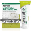 Terrasil Antifungal Cream + Antifungal Sæbe 2- Produkt Kit Clinically- Proven Clotrimazol Effektiv Behandling & Relief: Jock Itch Atleter Foot Svampevejsinfektion Ringorm (50g Tube & 75g bar)