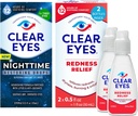 Bundle of Clear Eyes Nighttime Restoring Eye Drops, Nighttime Relief Dry Eye Drops, 0.5 Fl Oz + Clear Eyes Redness Relief Eye Drops, 0.5 oz, Dual Pack
