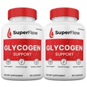 (2 Pack) Super Flow Blood Support Capsules, SuperFlow Glycogen Pills All Natural Supplement, 2-måned Supply.