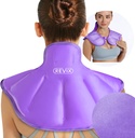 REVIX Skulder Ice Pack Genanvendelig Stor Hals Skulder Ice Pack Wrap for Upper Back Træthed, Lindrende Diskomfort og Træthed, Lilla