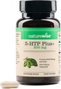 NatureWise 5- HTP 200mg supplement fra Griffonia Frø med Cofactor Vitamin B6 - Food Support og Natural Sleep Aid til voksne - Forsinket - Release, Vegan - 30 Greve [1 - Måned Supply]