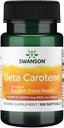 Swanson Beta-Carotene (Vitamin A) Skin Eye Immune System Health Antioxidant Support 10000 Iu (3000 mcg) 100 Softgels