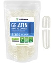 XPRS Nutra Størrelse 1 Tomme kapsler - 500 Tomme Gelatine kapsler - Piller gør det - Pure Bovin Pille Gel Caps til Do- It- Yourself Kosttilskud (Clear)