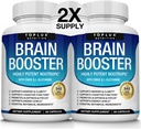 Toplux Brain Supplement Nootrop - Brain Pills Vitamin med DMAE, Bacopa Monnieri, L- Gutamin, for Mænd Kvinder, 60 Kapsler, Nutrition