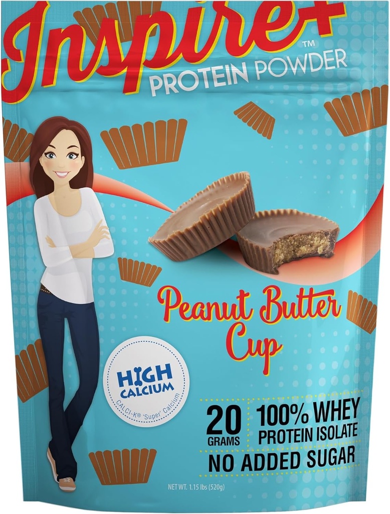Bariatric Eating Inspire Peanut Butter Cup 20g Whey Protein Isolate Powder med Calcium (20 Servere)