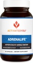 AKTIVATEDYR AdrenaLife- Calmness and Relaxation Adrenal Support for Stress Relief, Restaured Sleep, og Focus Energy w / Magnesium, Vitamin B12, & Rhodiola Rosea Extract (90 kapsler)