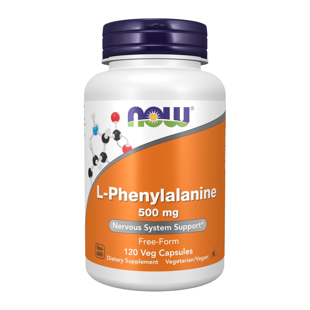 NU Foods Supplements, L- Phenylalanin 500 mg, Nervesystemet Support *, Aminosyre, 120 Veg kapsler
