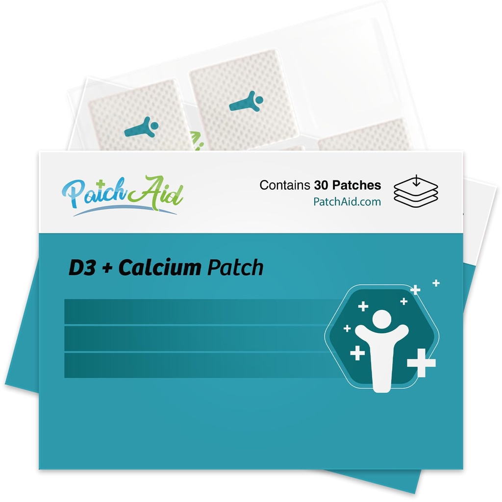 PatchAid D3 / Calcium tematisk patch 30- Day Supply (pakke med 2)