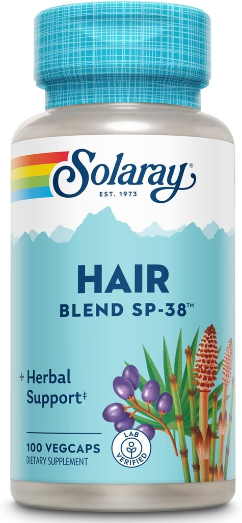 SOLARAY hårblend SP- 38; Urteblend w / Cell Salt Nutrients to Help Support Sund Hår