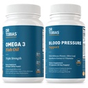 Dr. Tobias Omega 3 Fish Oil & Blood Pressure Support Support for Heart, Brain, Immun, Circulatory Health, med C-vitamin, B6, B12, Niacin, Folate & Urter