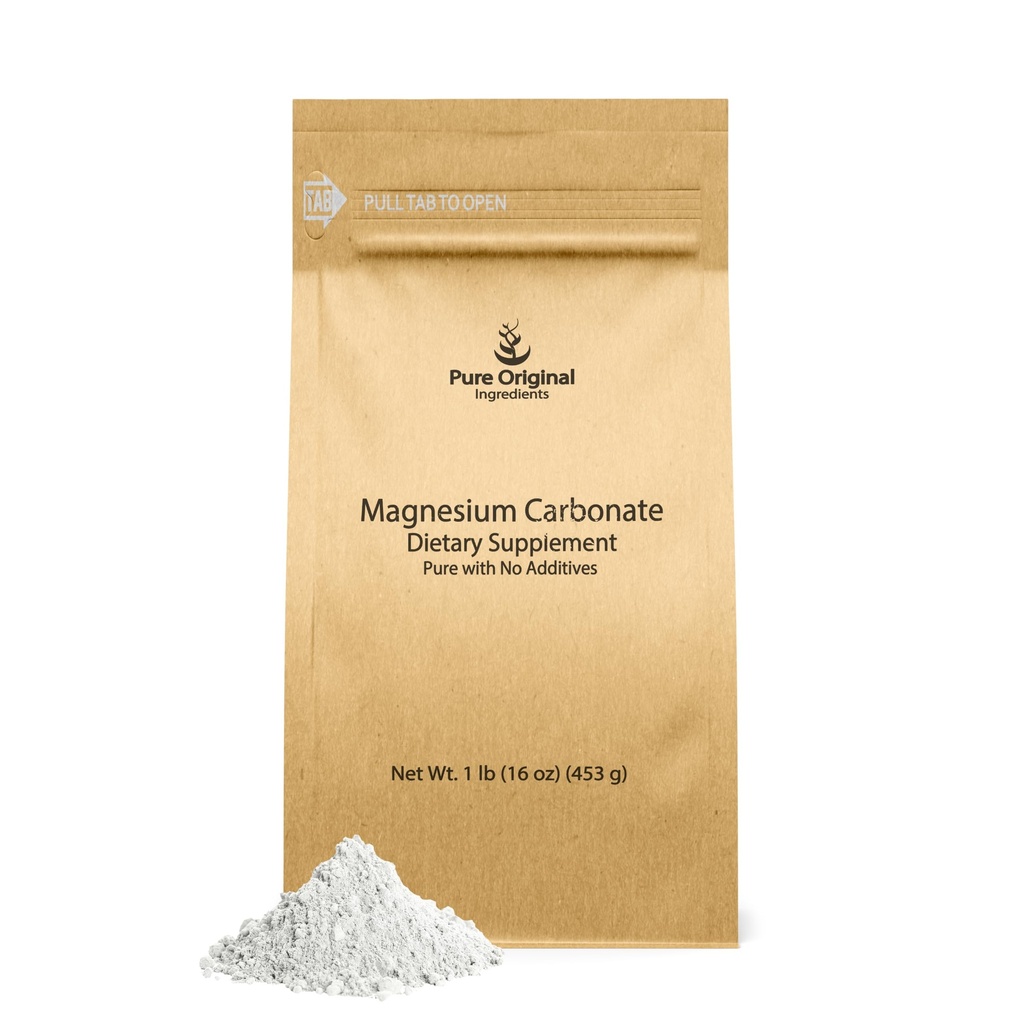 Pure Original Ingredienser Magnesiumcarbonat (1 LB) Magnesiumtillæg, non-GMO, Multi- Formål