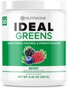 NutraOne Ideal Green Antioxidant and Nutrient- Rich Superfood Green Powder Supplement Berry- 30 Servering
