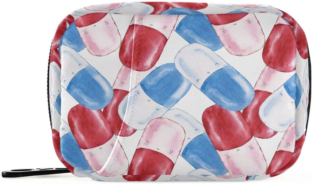 Pill Organizer narkotika Pill Box 7 Dag Pill Case Rejsepose Pill Organizer Bag med lynlås Portable ugentlige sag Kompakt størrelse for Vitamin Supplement Holder