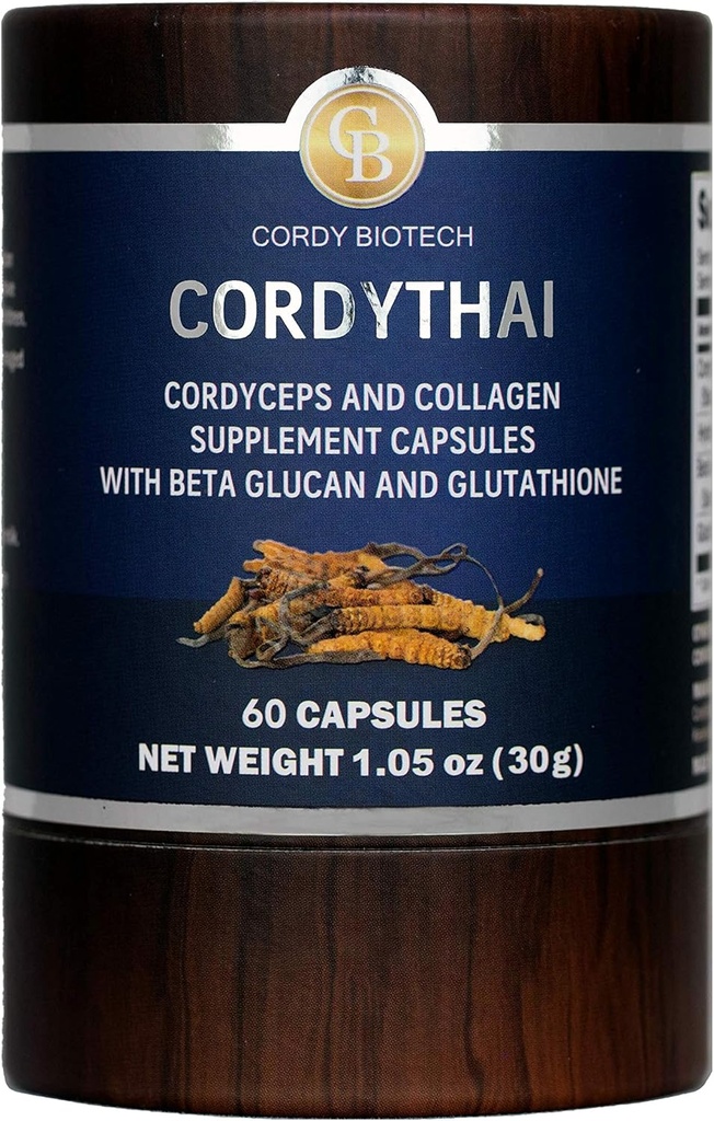 Cordyceps Extract and Collagen Supplement 60 Kapsler